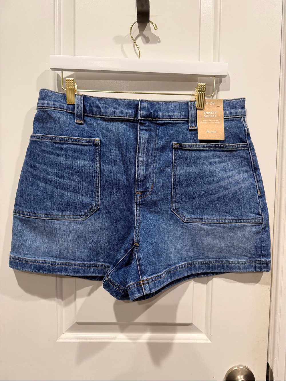 Madewell Emmett Denim Shorts W29 High Rise Blue Jean Shorts NWT